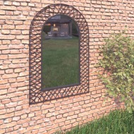 vidaXL Záhradné zrkadlo klenuté 50x80 cm čierne - cena, srovnání