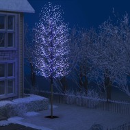 vidaXL Vianočný stromček 2000 LED modré biele svetlo kvety čerešne 500cm - cena, srovnání