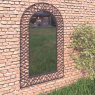 vidaXL Záhradné zrkadlo klenuté 60x110 cm čierne - cena, srovnání