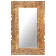 vidaXL Zrkadlo 80x50 cm masívne mangovníkové drevo - cena, srovnání