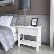 vidaXL Biele drevené nočné stolíky 2 ks - cena, srovnání