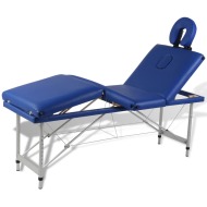 vidaXL Modrý skladací masážny stôl so 4 zónami a hliníkovým rámom - cena, srovnání