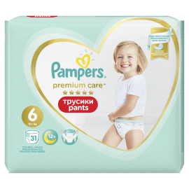 Pampers Premium Care Pants 6 16kg+ 31ks