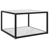 vidaXL Čajový stolík biely 60x60x35 cm tvrdené sklo - cena, srovnání