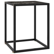 vidaXL Čajový stolík čierny s čiernym mramorovým sklom 40x40x50 cm - cena, srovnání