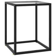 vidaXL Čajový stolík čierny s tvrdeným sklom 40x40x50 cm - cena, srovnání