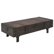 vidaXL Konferenčný drevený stolík s Vintage prevedením 120x55x35 cm - cena, srovnání