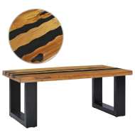 vidaXL Konferenčný stolík 100x50x40 cm masívne teakové drevo a lávové kamene - cena, srovnání