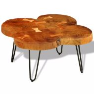 vidaXL Konferenčný stolík 35 cm, 4 kmene, drevený masív sheesham - cena, srovnání