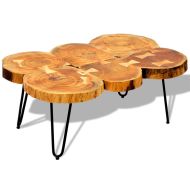 vidaXL Konferenčný stolík 35 cm, 6 kmeňov, drevený masív sheesham - cena, srovnání