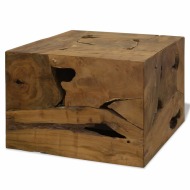 vidaXL Konferenčný stolík, 50x50x35 cm, pravé teakové drevo, hnedý - cena, srovnání