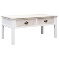 vidaXL Konferenčný stolík biela a prírodná farba 100x50x45 cm drevený - cena, srovnání