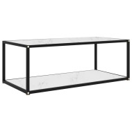 vidaXL Konferenčný stolík, biely 100x50x35 cm, tvrdené sklo - cena, srovnání