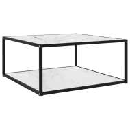 vidaXL Konferenčný stolík, biely 80x80x35 cm, tvrdené sklo - cena, srovnání