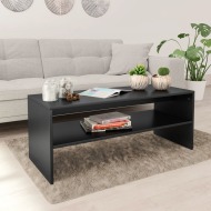 vidaXL Konferenčný stolík, čierny 100x40x40 cm, drevotrieska - cena, srovnání