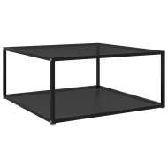 vidaXL Konferenčný stolík, čierny 80x80x35 cm, tvrdené sklo - cena, srovnání
