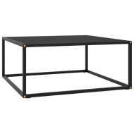 vidaXL Konferenčný stolík, čierny, čierne sklo 80x80x35 cm - cena, srovnání