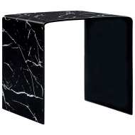 vidaXL Konferenčný stolík, čierny mramor 50x50x45 cm, tvrdené sklo - cena, srovnání