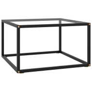 vidaXL Konferenčný stolík, čierny, tvrdené sklo 60x60x35 cm - cena, srovnání