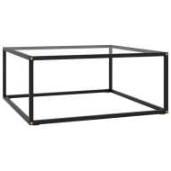 vidaXL Konferenčný stolík, čierny, tvrdené sklo 80x80x35 cm - cena, srovnání