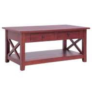 vidaXL Konferenčný stolík hnedý 100x55x46 cm masívne mahagónové drevo - cena, srovnání