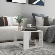 vidaXL Konferenčný stolík lesklý biely 40x40x30 cm drevotrieska - cena, srovnání