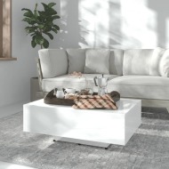 vidaXL Konferenčný stolík, lesklý biely 85x55x31 cm, drevotrieska - cena, srovnání