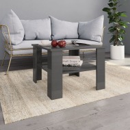 vidaXL Konferenčný stolík lesklý sivý 60x60x42 cm drevotrieska - cena, srovnání