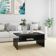 vidaXL Konferenčný stolík lesklý sivý 90x60x42,5 cm drevotrieska - cena, srovnání