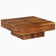 vidaXL Konferenčný stolík, masívne sheeshamové drevo, 80x80x30 cm - cena, srovnání