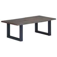 vidaXL Konferenčný stolík, nepravidelné hrany,sivý 115x60x40cm, akácia - cena, srovnání