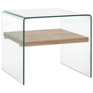 vidaXL Konferenčný stolík priehľadný 50x50x45 cm tvrdené sklo - cena, srovnání