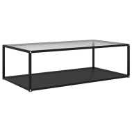 vidaXL Konferenčný stolík, priehľadný+čierny 120x60x35cm, tvrdené sklo - cena, srovnání