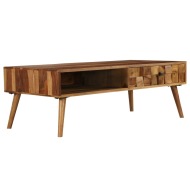vidaXL Konferenčný stolík, sheeshamové drevo s medovou povrchovou úpravou 110x50x37 cm - cena, srovnání