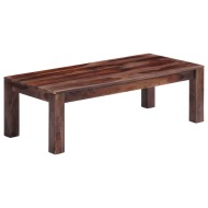 vidaXL Konferenčný stolík, sivý 110x50x35 cm, drevený masív sheesham - cena, srovnání