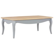 vidaXL Konferenčný stolík, sivý a hnedý 110x60x40 cm, borovicový masív - cena, srovnání