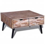 vidaXL Konferenčný stolík so 4 zásuvkami, recyklované tíkové drevo - cena, srovnání