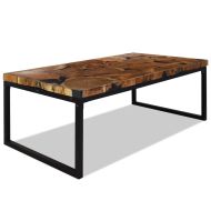 vidaXL Konferenčný stolík, teakové drevo a živica 110x60x40 cm - cena, srovnání