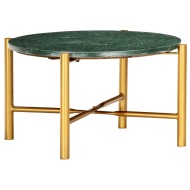 vidaXL Konferenčný stolík zelený 60x60x35 cm pravý kameň s mramorovou textúrou - cena, srovnání