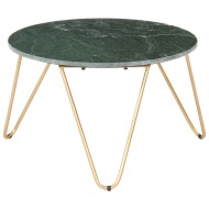 vidaXL Konferenčný stolík zelený 65x65x42 cm pravý kameň s mramorovou textúrou - cena, srovnání