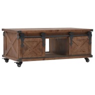 vidaXL Konferenčný stolík z jedľového dreva 91x51x38 cm hnedý - cena, srovnání