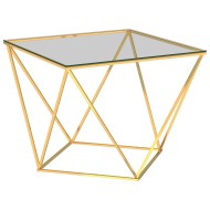 vidaXL Konferenčný stolík, zlatý 80x80x45 cm, nehrdzavejúca oceľ - cena, srovnání
