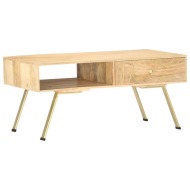 vidaXL Konferenčný stolík z mangovníkového dreva 95x50x42 cm - cena, srovnání