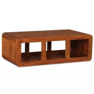 vidaXL Konferenčný stolík z masívneho dreva zo zakončením zo sheeshamového dreva, 90x50x30 cm - cena, srovnání