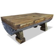 vidaXL Konferenčný stolík z masívneho recyklovaného dreva, 90x50x35 cm - cena, srovnání