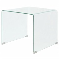 vidaXL Konferenčný stolík z tvrdeného skla, 49.5 x 50 x 45 cm, priehľadný - cena, srovnání