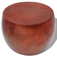 vidaXL Okrúhly konferenčný stolík, hliník s medeným povrchom, hnedý - cena, srovnání