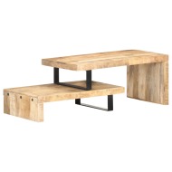 vidaXL 2-dielna sada konferenčných stolíkov masívne mangovníkové drevo - cena, srovnání