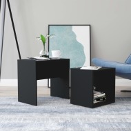vidaXL Sada konferenčných stolíkov čierna 48x30x45 cm drevotrieska - cena, srovnání