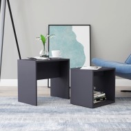 vidaXL Sada konferenčných stolíkov sivá 48x30x45 cm drevotrieska - cena, srovnání